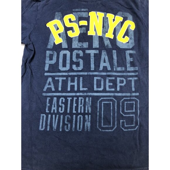 P.S. NYC from Aeropostale Graphic NAVY BLUE T Shirt Boy Size Large 12 - Picture 2 of 7